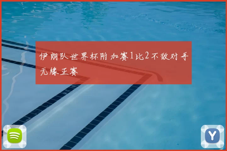 伊朗队世界杯附加赛1比2不敌对手无缘正赛